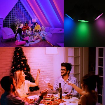 Yeelight Pametne svetilke Yeelight YLDP004-A W1 GU10 (barvne) 4,5 W, Wi-Fi, bela, 4 kosi, nastavljiva barvna temperatura