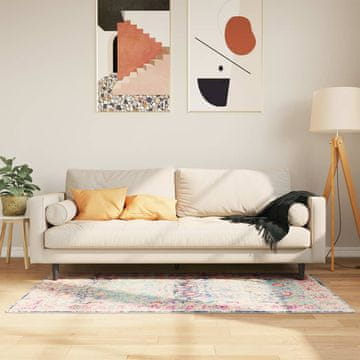 Vidaxl vidaXL Pralna preproga, barvita, 80x150 cm, nedrseča
