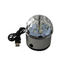 Luniks Mini vrtljiva LED disco krogla