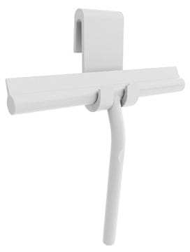 POLYSAN Elegantna Silikonska Stikalna Stenska Stěrka za Tuš s Prilagodljivim Obešalnikom - Bela Mat