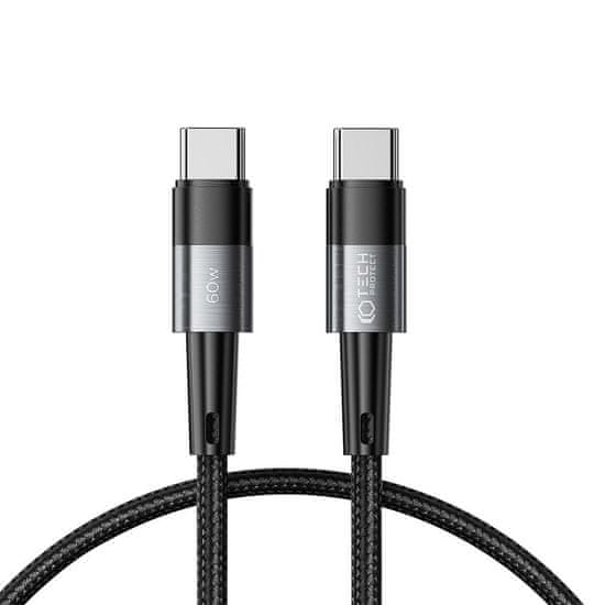 Tech-protect Ultraboost kabel USB-C / USB-C PD 60W 3A 0.5m, črna