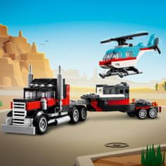 LEGO Creator 31146 tovornjak s ploščato ploščadjo in helikopter