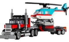 LEGO Creator 31146 tovornjak s ploščato ploščadjo in helikopter