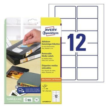 Avery Zweckform Etikete zweckform l4742rev 78,7x46,6mm odstranljive 1/25