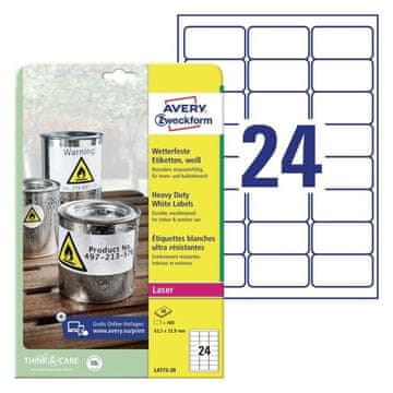 Avery Zweckform Etikete zweckform l4773 63,5x33,9mm 1/20