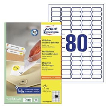 Avery Zweckform Etikete zweckform l4732rev 35,6x16,9mm odstranljive 1/100