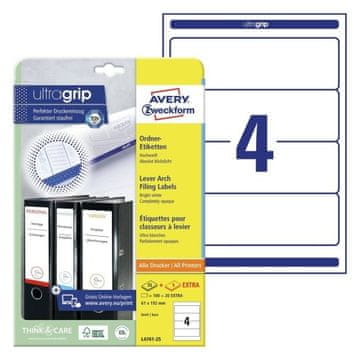 Avery Zweckform Etikete zweckform l4761 61x192mm 1/25