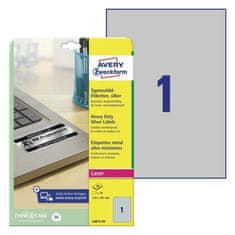 Avery Zweckform Etikete zweckform l6013 210x297mm 1/20 srebrna