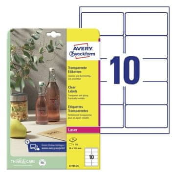 Avery Zweckform Etikete zweckform l7783 96x50,8mm 1/25 svetleče