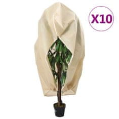 Vidaxl Koprena za rastline iz flisa z zadrgo 10kosov 70 g/m² 3,14x2,5m