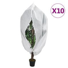 Vidaxl Koprena za rastline iz flisa z zadrgo 10 kosi 70 g/m² 3,93x3,5m