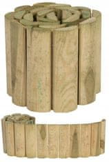 shumee Lesena vrtna palisada z valjčnim robom 4-5x15x100cm