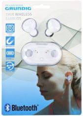 Grundig Brezžične slušalke v ušesih s polnilnikom bele barveED-217397bila