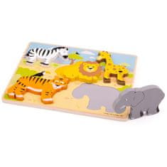 Bigjigs Toys Vstavljanje puzzle safari