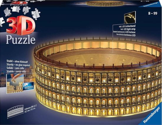 Ravensburger Osvetljena 3D sestavljanka Night Edition Kolosej, Rim 262 kosov