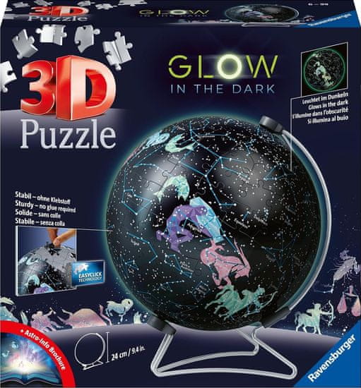 Ravensburger 3D svetleča se sestavljanka Star Globe 190 kosov