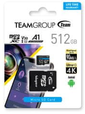 TeamGroup Elite A1 512GB MicroSD UHS-I U3 90MB/s Android spominska kartica