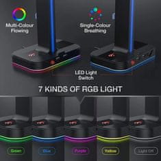 Havit Gamenote RGB LED stojalo za slušalke TH650