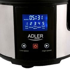 Adler Zmogljiv sokovnik 2000W AD4124 črne barve LCD zaslon