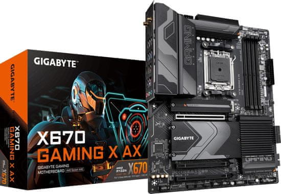Gigabyte X670 GAMING X AX, DDR5, SATA3, USB3.2Gen2x2, DP, WiFi, AM5 ATX