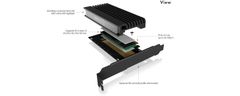 IcyBox IB-PCI214M2-HSL ohišje/adapter za M.2 NVMe SSDje na PCIe x4 kartico s hladilnikom