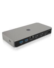 IcyBox IB-DK2880-C41 priključna postaja USB4 Type-C z dvojnim video izhodom