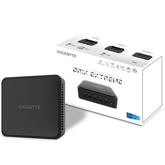 Gigabyte BRIX Mini-PC NUC i3 1220P, M.2 NVMe, 2.5 GbE, Wi-Fi 6E / BT5.2, Thunderbolt 4/USB4.0