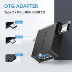 Ugreen OTG adapter USB 3.0 na USB-C / micro USB