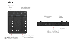 IcyBox IB-2915MSCL-C31 "clone& dock" postaja za M.2 NVME & SATA 2,5”/3,5” SSD/HDD