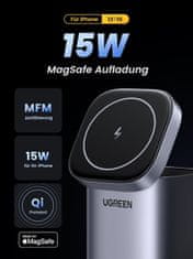 Ugreen Polnilna postaja 100W GaN s 15W brezžičnim polnilnikom MagSafe