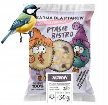 shumee Mastna plošča z orehi za ptice 130 g