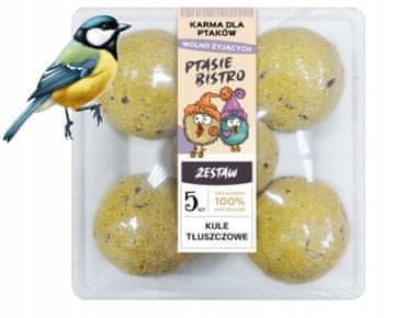 shumee Mastne kroglice za ptice, zimska hrana, set 5 kom