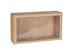 sarcia.eu Pravokotna dekorativna škatla s prozornim oknom, darilna škatla 55x30x15 cm x10