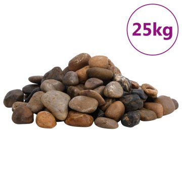 shumee Polirani kamenčki 25 kg mešane barve 2-5 cm