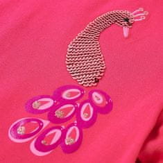 shumee Otroška majica z dolgimi rokavi živo roza 128
