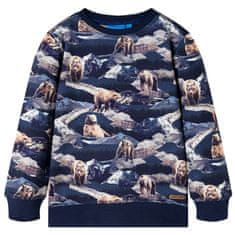 Greatstore Otroški pulover mornarsko moder 128