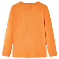 Vidaxl Otroška majica z dolgimi rokavi temno oranžna 104