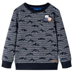 Greatstore Otroški pulover nežno mornarsko modra melange 92