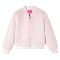 shumee Otroška jakna iz umetnega krzna nežno roza 104