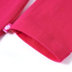 Greatstore Otroška majica z dolgimi rokavi potisk samoroga živo roza 92