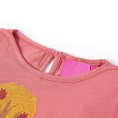 Greatstore Otroška majica z dolgimi rokavi starinsko roza 104
