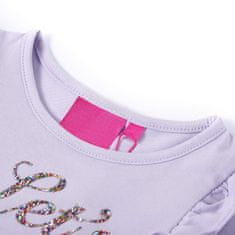 Vidaxl Otroška majica z dolgimi rokavi svetlo lila 104