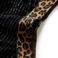 Greatstore Otroško krilo z leopardjim pasom črno 104