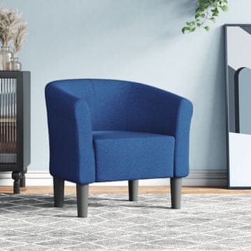 Vidaxl vidaXL Klubski fotelj iz modrega blaga