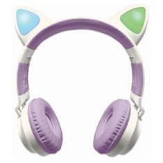 Lexibook Brezžične slušalke s svetlečimi mačjimi ušesi