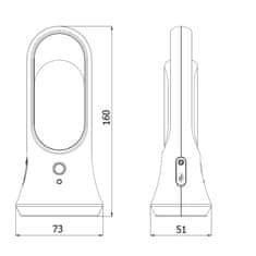 UltraTech USB 2v1 polnilna nočna LED svetilka s PIR senzorjem gibanja 28lm 0,8W + žapna svetilka 90 lm