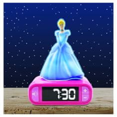 Lexibook Budilka z 3D nočno lučko Disneyjeva princesa Pepelka