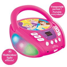 Lexibook Svetleči Bluetooth CD predvajalnik Disneyjeva princesa