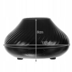 LED RGB črn difuzor vlažilec zraka izparjevalnik 130ml USB + arome