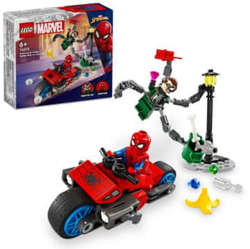LEGO Marvel 76275 Preganjanje motornega kolesa: Spider-Man proti Docu Ocku